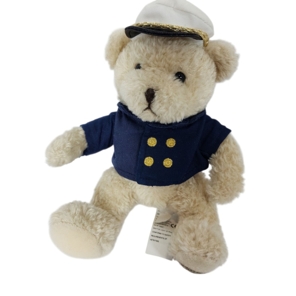 Thomas Kinkade Teddy Bear Dakin‎ Plush Sailor Nautical Blue Gold Tou